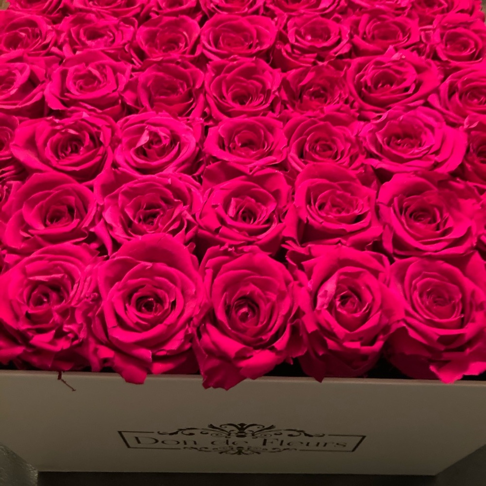 Don de fleurs forever pink roses flowers